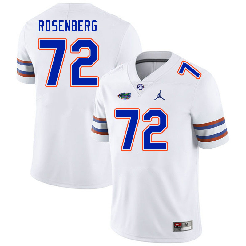 Men #72 Bryan Rosenberg Florida Gators College Football Jerseys Stitched Sale-White - Click Image to Close